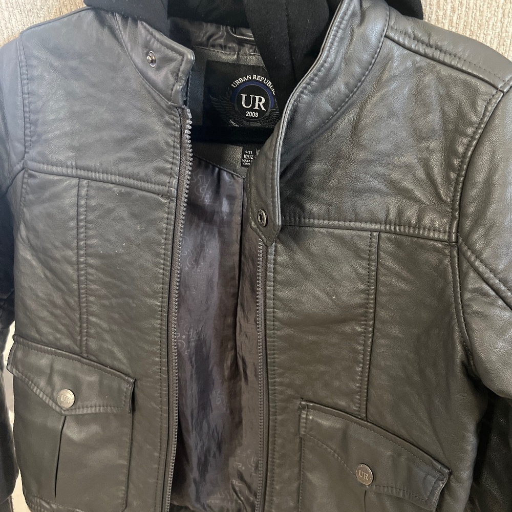 Boys urban Republic leather jacket